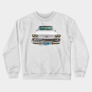 1958  Chevrolet Bel Air 2 Door Sedan Crewneck Sweatshirt